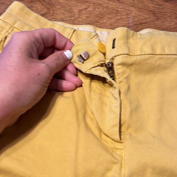 J. Crew Yellow Bermuda Shorts Casual Cotton Blend - Picture 7 of 9